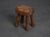 Brutalist Robust Primitive Wood Stool, Europe, 1970s For Sale - Image 3 of 9