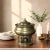 Dimensions: 16" W x 16" D x 17" H Elevate your next gathering with the timeless elegance of this vintage Brass Chafing...