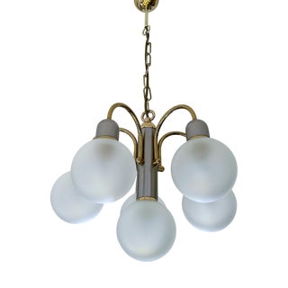 Vintage Pendant Light in Glass from Honsel, 1970s For Sale