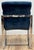 Vintage Newly Upholstered Blue Velvet Chrome Sling Chairs, a Pair For Sale - Image 13 of 18