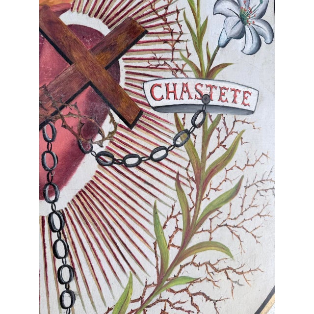 Large Sacred Heart Church Coat of Arms, 1960s For Sale - Image 13 of 18