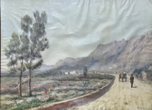 Rosario Di Fazio, Sicilian Landscape, 20th Century, Oil on Canvas