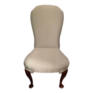 Kindel Furniture Irish Side Chair With New Scalamandre Stoddard Green Upholstery For Sale