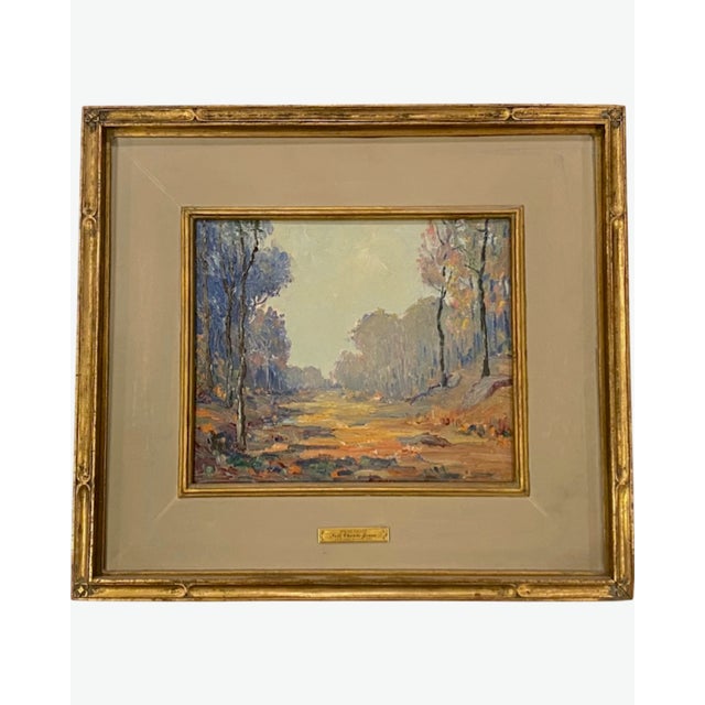 Wood Early 20th Century Spring Valley by Nell Choate Jones (American 1879-1981) Landscape Painting For Sale - Image 7 of 7