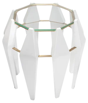 Medium Na Pali White Side Table by InsidherLand