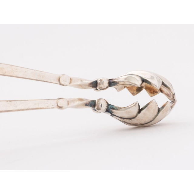 Georg Jensen Vintage "Pyramid" Sterling Silver Ice Tongs For Sale In New York - Image 6 of 7