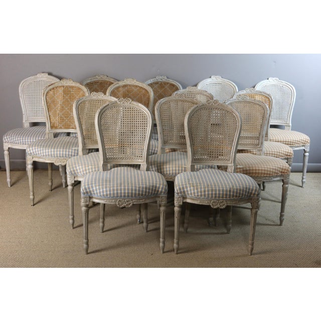 Louis XVI Style Chairs, 1970s, Set of 14 For Sale - Image 11 of 11