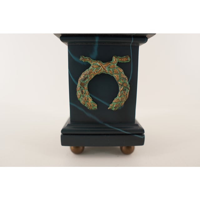 Bronze Vintage Marble Pedestal Vessel For Sale - Image 8 of 13