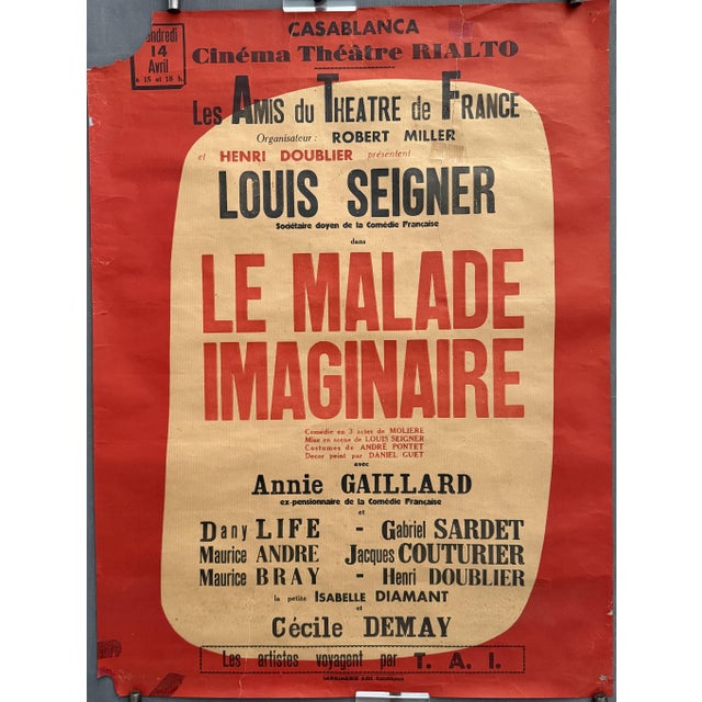 Les Amis Du Theatre De France Poster, 1961 For Sale - Image 4 of 9