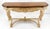 Tan Carved Base Two Tone Burl Walnut Convertible Console Sofa Dining Table For Sale - Image 8 of 12