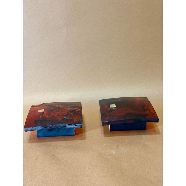 1970s Resin Wall Lights, 1970s, Set of 2 For Sale - Image 5 of 7