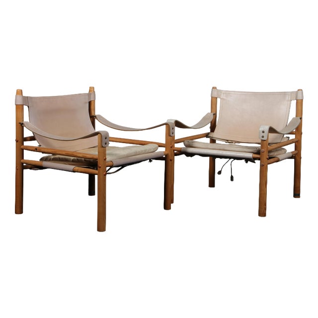Model Scirocco Safari Chairs by Arne Norell, 1970s, Set of 2 For Sale