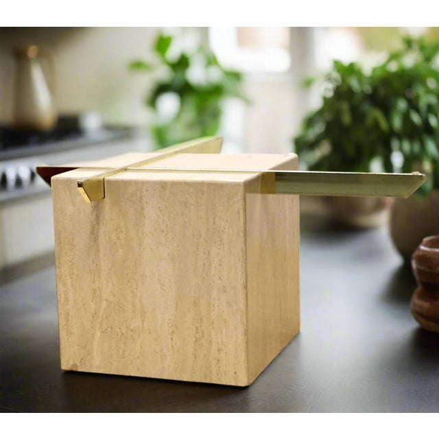 1970s Travertine Accent Table Base For Sale In Fayetteville, AR - Image 6 of 6