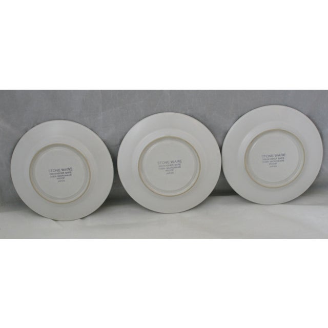 Blue Vintage Haniwa Ranmaru Stoneware Cups & Saucers Blue and White Capri Pattern - 6 pcs For Sale - Image 8 of 11