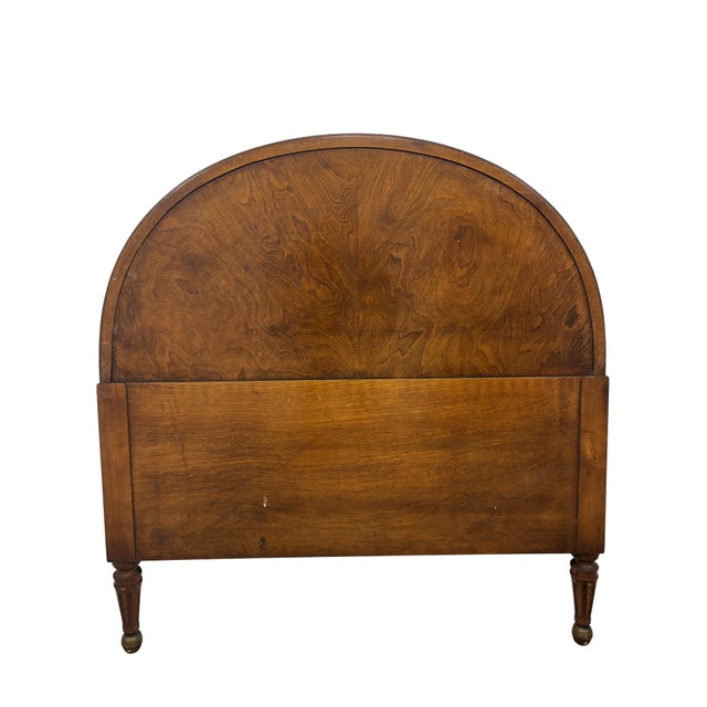 Antique Neoclassical Mahogany Twin Bed Frame With Hand-Painted Classical Medallions & Gilt Decoration For Sale - Image 9 of 10