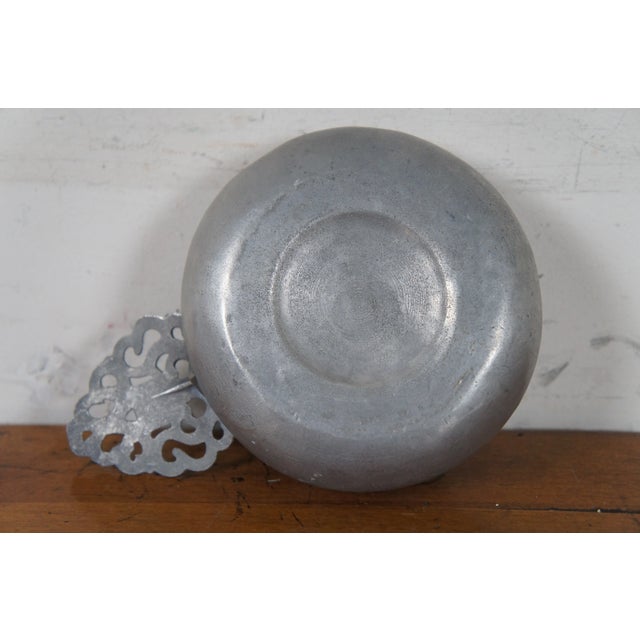 Gray Antique 18th Century English Pewter Porringer Cup Bowl Porridge Dish For Sale - Image 8 of 13