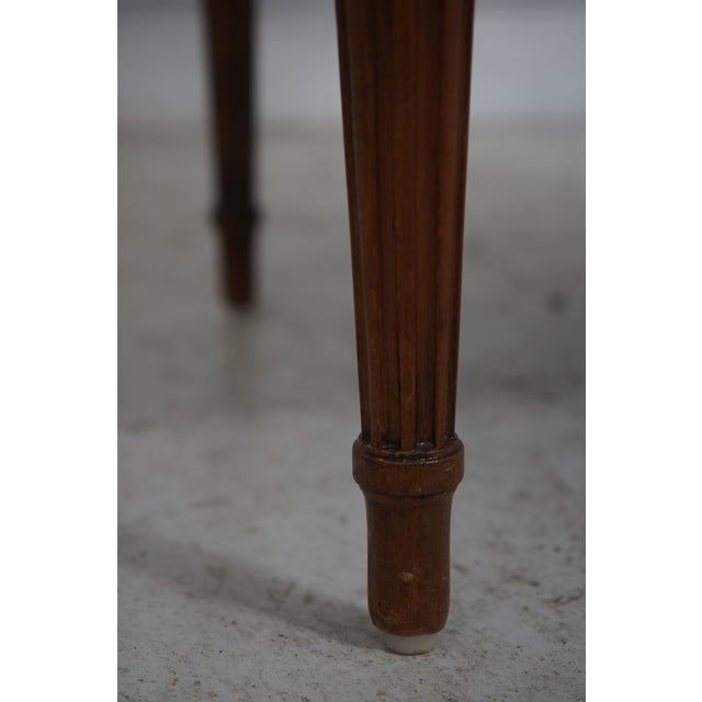 Brown Vintage French Louis XVI Carved Walnut Parlor Chairs For Sale - Image 8 of 18