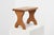 Rustic Hand-Carved Oak Wooden Stool, France, 1890s For Sale - Image 3 of 11