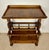 Victorian Walnut Canterbury Magazine Rack with Tray Top, 1930 For Sale - Image 4 of 11