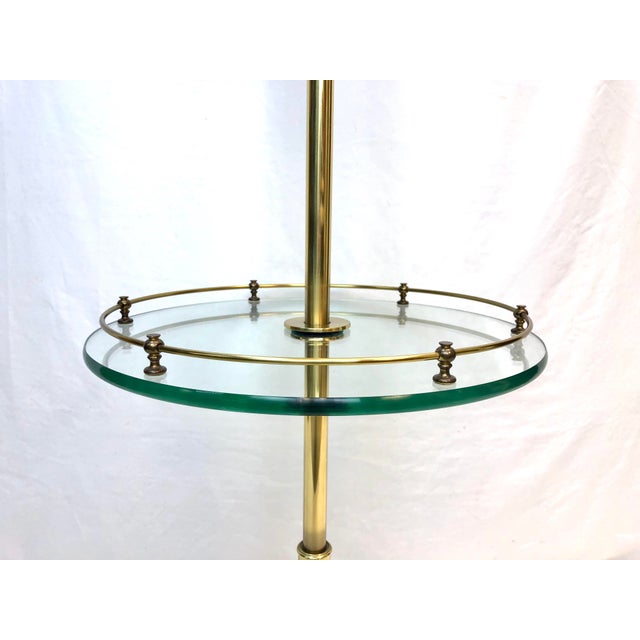 Stiffel Floor Lamp with Glass Side Table Chairish