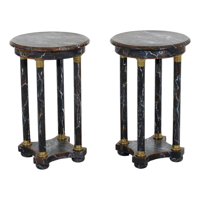20th Century Pedestal Tables, Set of 2 For Sale