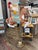 Hand Painted Antique Carousel Horse With Brass Torchiere Stand For Sale - Image 12 of 16