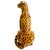 Vintage Large Scale Italian Glazed Porcelain Standing Leopard Statue For Sale - Image 4 of 9