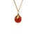 Metal Vintage Italian 18k Rose Gold Mediterranean Coral Sphere Pendant Necklace For Sale - Image 7 of 12