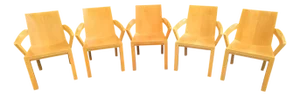 1990s Dakota Jackson "Library" Dining Armchairs- Set of 5