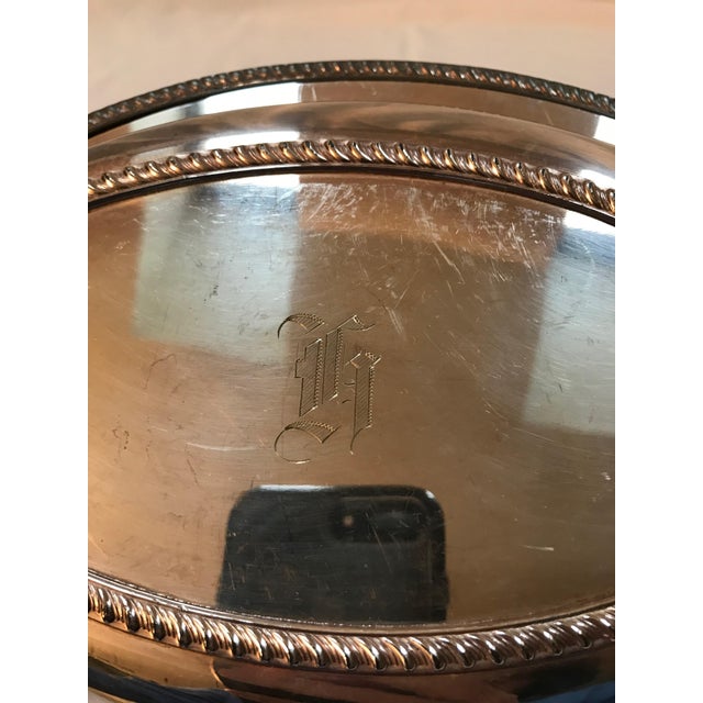Silver Covered Meat Dish Monogram H For Sale In Richmond - Image 6 of 8