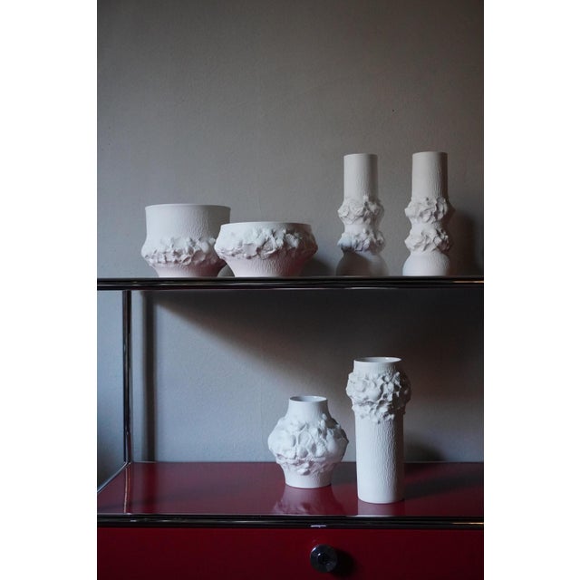 Vintage German Vases in Biscuit Porcelain from AK Kaiser, 1960s, Set of 6 For Sale - Image 14 of 14