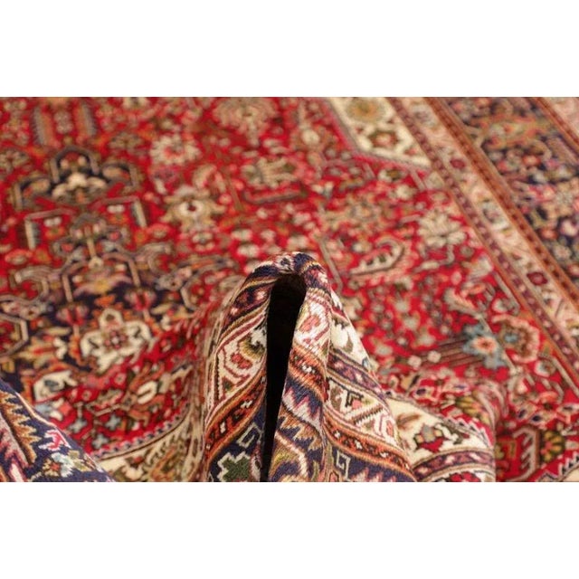 Middle Eastern Hand-Knotted Tabriz Rug For Sale - Image 9 of 11