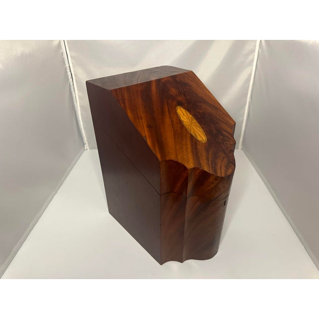 Wood George III Mahogany Knife Box: 18th Century Serpentine Stationery Storage For Sale - Image 7 of 10