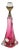 Purple and Pink Crystal Table Lamp from Val Saint Lambert, 1960s For Sale