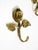 Gold Mid-Century Brass Rose Wall Coat Hooks, 1950s, Set of 5 For Sale - Image 8 of 10