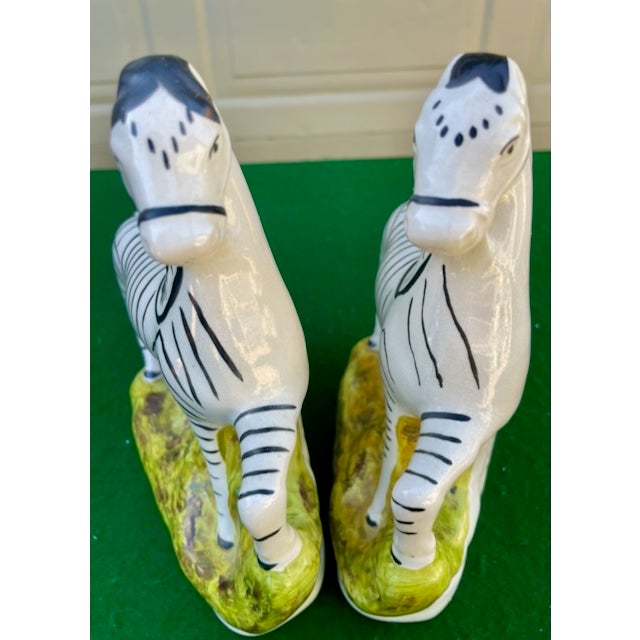 English Antique Staffordshire Zebras For Sale - Image 3 of 14