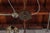 American Mid-Century Five-Light Brass Finish Chandelier For Sale - Image 3 of 10