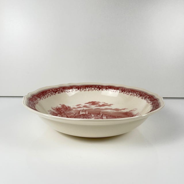 Red Burgenland Salad Bowl from Villeroy & Boch, 1960s For Sale - Image 6 of 6