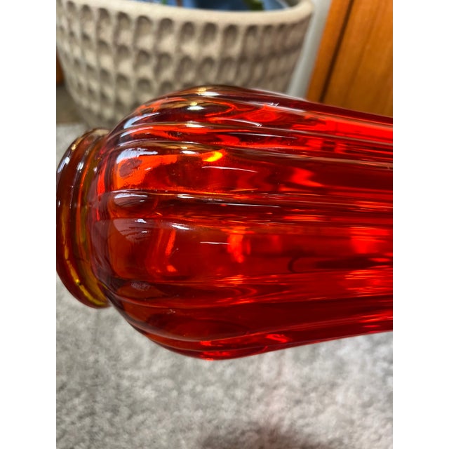 Vintage Mid Century 1960s Le Smith Red Swung Vase Chairish