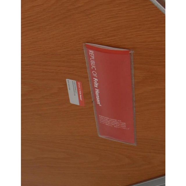 Wood Dining Table in Circular Oak by Piet Hein for Fritz Hansen For Sale - Image 7 of 8