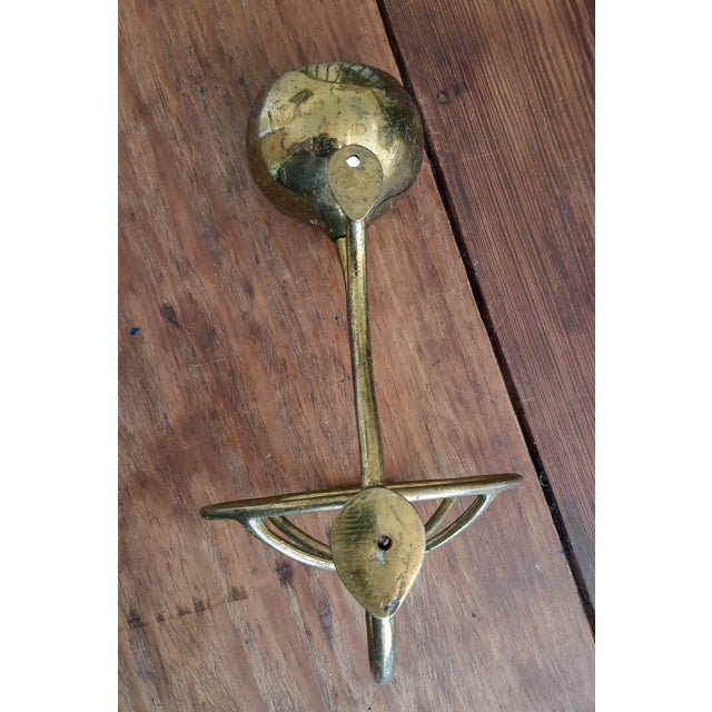 Vintage Wall Mounted Antique Brass Soap Dish Cup Holder For Sale - Image 4 of 13