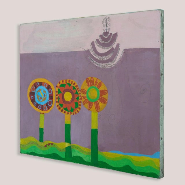 Landscape Composition, 1950s, Oil Painting on Canvas, in Good conditions. Designed 1950 to 1959