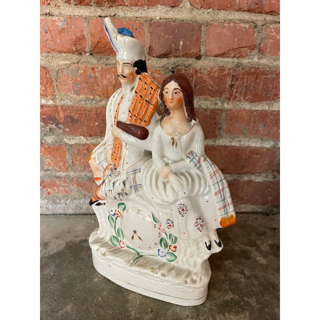 Staffordshire Man and Woman Late 19th C. For Sale In San Francisco - Image 6 of 6