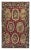 Textile Hand-Knotted Antique Russian Karabagh Rug in Red, Brown Cartouche Floral Pattern For Sale - Image 7 of 7