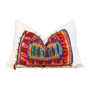 Multicolor Himalayas Tribal Antique Linen Pillow