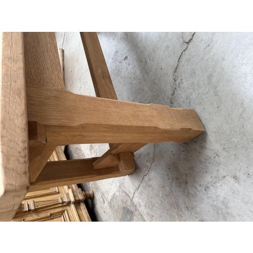 Wood Solid Oak Farmhouse Table For Sale - Image 7 of 14