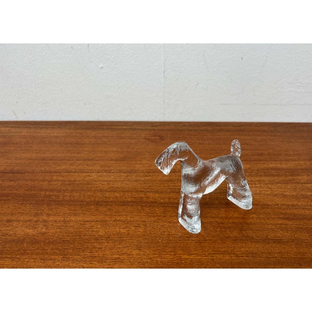 Vintage Swedish Glass Kennel Series Airedale Terrier Sculpture by Bertil Vallien for Kosta Boda, 1970s For Sale - Image 11 of 18