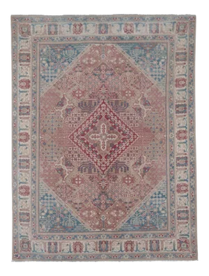 Vintage Turkish Oushak Rug 4'9" X 6'4"