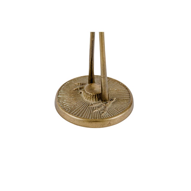 Brass Mid-Century Modern Leonard Brass Crane Figurines (12") For Sale - Image 8 of 15