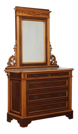 Dresser with Mirror in Cherry